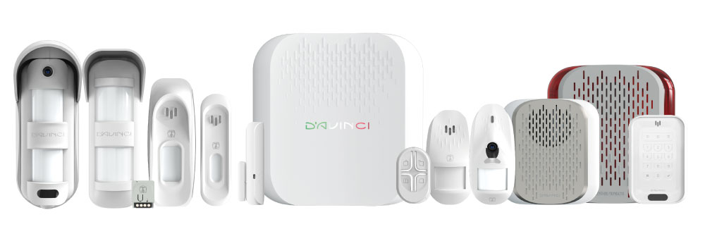 Gamma prodotti D'AVINCI Security — sistemi wireless professionali